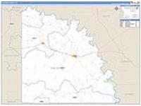 San Saba, Tx Carrier Route Wall Map